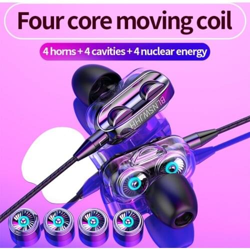 A4 Wired Headphones 3.5mm In-ear Headset With Microphone Sports Waterproof Earplugs For Earphone xiaomi Samsung Redmi Smartphone