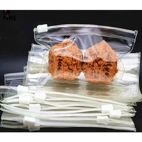 50pcs Clear Plastic PVC Jewelry Ziplock Bag Waterproof Dustproof Plastic Battery Earring Beads Pouch PVC Jewelry Bag