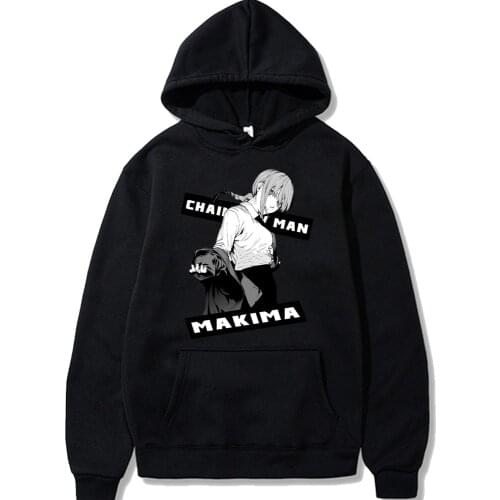 2021 Makima Pullover Cosplay Sweatshirt Graphic Hoodie Clothes Streetwear Japanese Anime Chainsaw Man Sweatshrits Harajuku Hoody