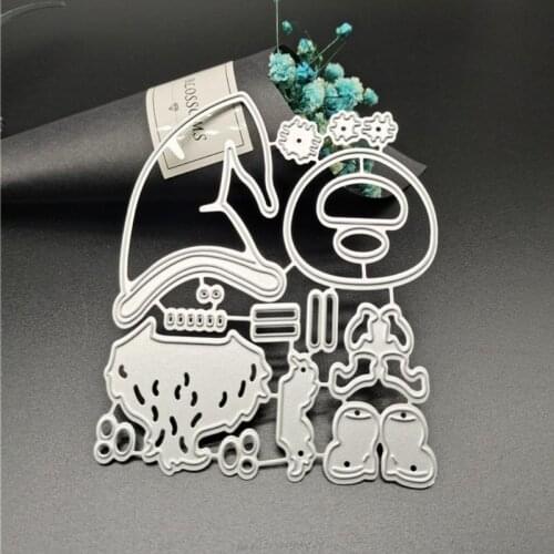 Christmas Gnome Santa Claus Metal Cutting Dies Stencil DIY Scrapbooking Album Paper Card Template Mold Embos AG20 21 Dropship