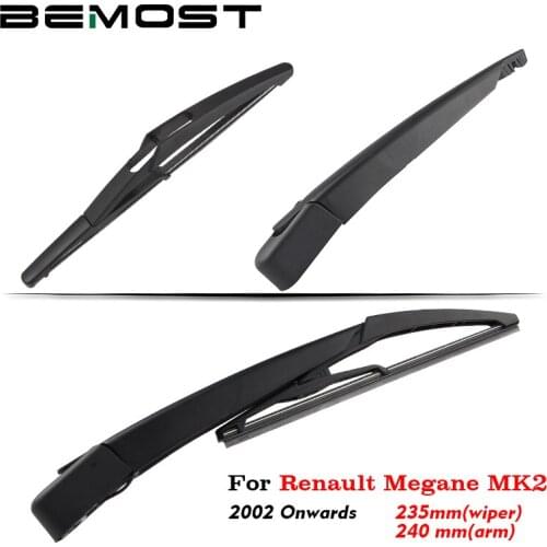 BEMOST Car Rear Windshield Wiper Arm Blades Brushes For Renault Megane MK2 2002 Onwards Hatchback 235MM Windscreen Auto Styling