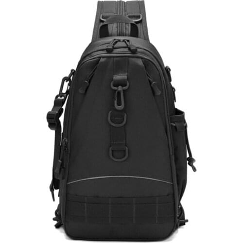 Fishing Lure Bag Multifunction Waterproof Fishing Bag Shoulder Lure Backpack Reel Bag Straps Fish Tackle Bag (No Chest button)