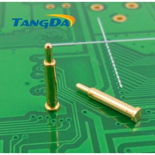 Tangda DHL/EMS D2*10.5mm 1000PCS pogo pin connector Mobiles Battery spring 1P Thimble Surface Mount SMD gold plate 1u" 1.2A