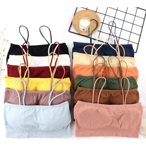 Womens Top Female Crop Top Strapless Padded Bralette Streetwear Seamless Underwear Sexy Lingerie Tube Top Bra Bandeau Top