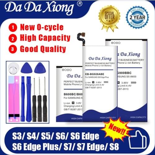 High capacity mobile phone replacement batteries For Samsung S3 S4 S5 S6 Edge Plus S7 S8 Battery EB-BG950ABE B600BE EB-BG935ABE