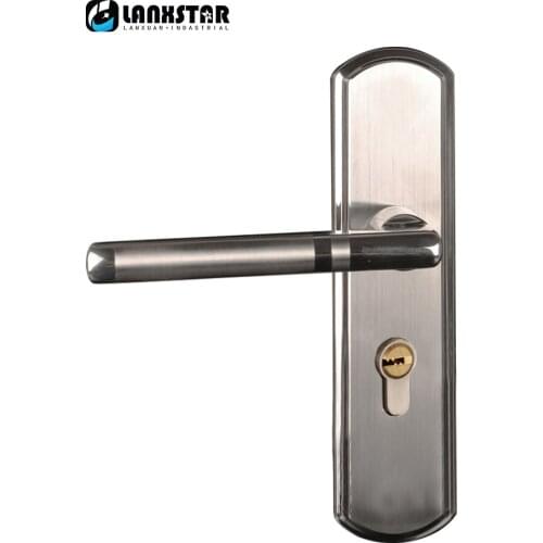 LANXSTAR 304 Stainless Steel Door Lock Indoor Modern Room Solid Wood Door Lock Brass Cylinder Universal Household Handle Locks