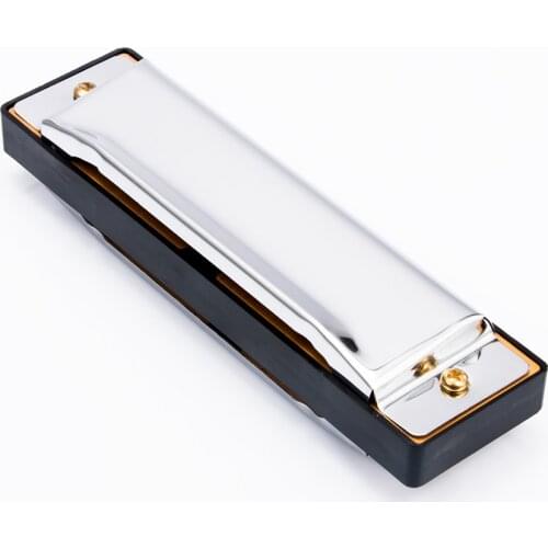 1Pc Kids Adults Blues Harmonica Musical Instrument Stainless Steel Diatonic Harmonica 10 Holes Key of C Toy with Case
