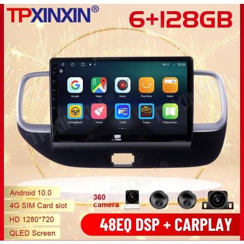 2 Din Carplay Android 10 Radio Receiver Multimedia Stereo For Hyundai VENUE 2019 IPS Screen GPS Navigation Video Audio Head Unit