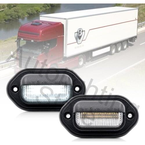 2Pcs LED License Plate Light Number Plate Lights Universal Car Accessories Common Use All Vehicle Models Truck Motorcycle Ship
