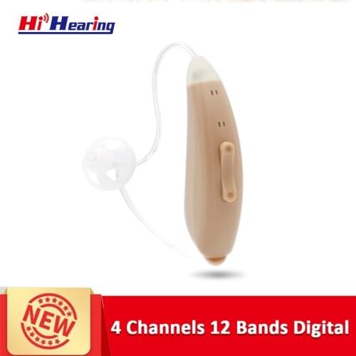 4 Channels 12 Bands Digital Open Fit BTE Preset 4 Programs Adaptive Direction Microphone for Mild to Moderate Hearing Loss