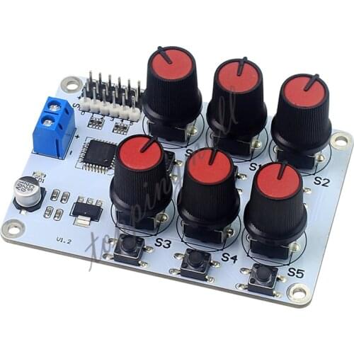 6CH Rotary Knob Servo Driver Controller Board with Overcurrent Protection