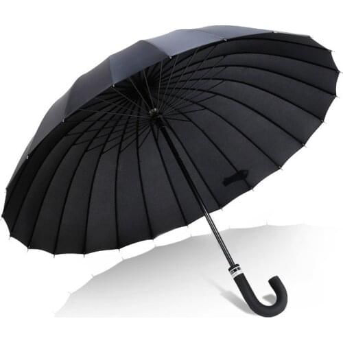 Big Size Double Rain Long Handle Umbrella Womens Parapluie Umbrella Men Quality 24K Strong Windproof Glassfiber Frame