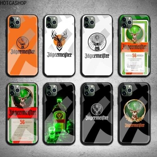 Jagermeister logo Phone Case Tempered Glass For iPhone 12 pro max mini 11 Pro XR XS MAX 8 X 7 6S 6 Plus SE 2020 case
