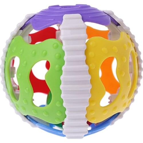 Baby Hand Bell Toy Rattles Sway Sound Grasp Ball Finger Activity Educational Toy Y4UD