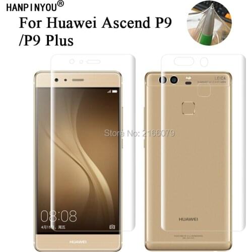 For Huawei P9 5.2" / P9 Plus 5.5" Soft TPU Front Back Full Cover Screen Protector Transparent Protective Film + Clean Tools