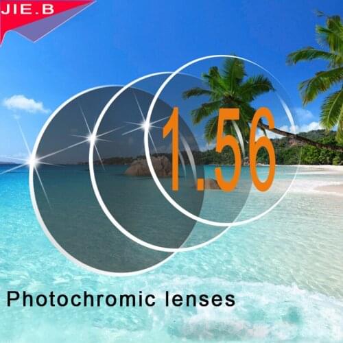 1.56 Transition Photochromic Glasses Optical Lenses For Myopia Sunglasses Single vision lens photo gray or photo brown chameleon