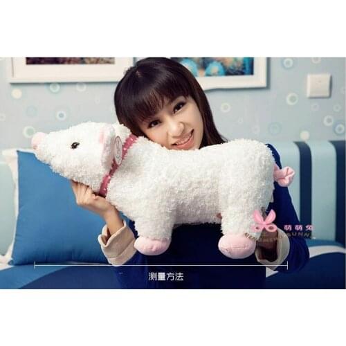 55cm Giant Lovely Plush Pig Soft Stuffed Pink Naughty Smile Pig Toys Doll Gift Toys for Children Cute Plush