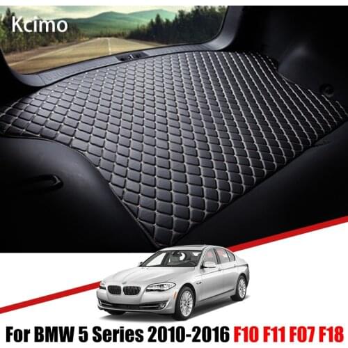 Leather Car Trunk Mat For BMW 5 Series 2010-2016 Trunk Boot Mat BMW F10 F11 F07 F18 Carpet Tail Cargo Liner 5Srieis Liner Pad