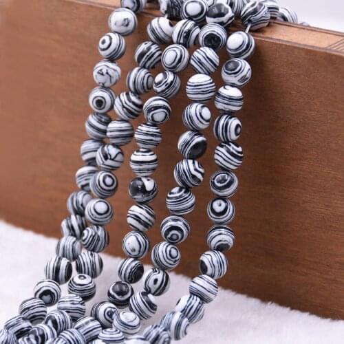 DIY Bracelet&Necklace Natural Stone Round Loose Beads 15" Strand 4 6 8 10 12MM Pick Size For Jewelry Making