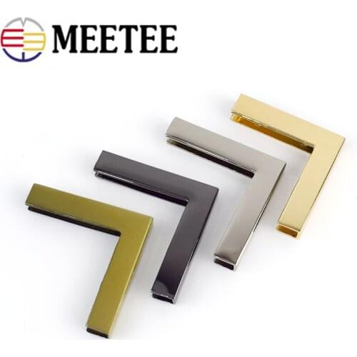 Meetee 4/10/20pcs Bags Hardware Accessories Wrapping Angle Corner Buckles DIY Notebook Handbags Luggage Part Material F1-10