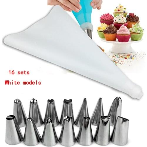 16 PCS Stainless Steel Converter Decoration Cookie Decoration Assortment Flower Decor Cake Bake-ware Decoration Icing Set