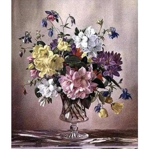 Vase Flower Cross Stitch Kits Art Crafts Top Quality Sewing kit Embroidery Needlework DIY 14CT Unprinted Decor Handmade