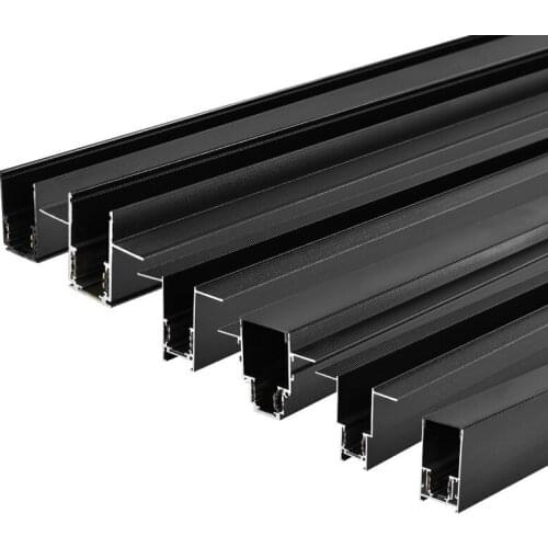 2021 New 48V 4 Wire Magnetic Track Embedded Surface , Concealed , Mount 3 Styles Flat Copper Power Supply On Both Sides