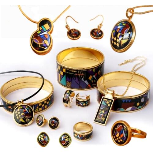 2021 new accessories Fantasy series fashion enamel jewelry new cloisonne woman bracelet pendant ring earrings jewelry