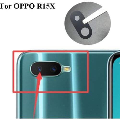 New For OPPO R15x Rear Back Camera Glass Lens Cover For OPPO R15 x R15x Replacement Parts With Sticker Glue OPPOR15x
