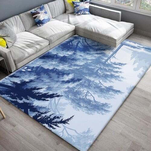 New Simple and Modern Rectangular Living Room Carpet Korean Style Sofa Coffee Table Bedroom Bedside Mats Home Can Be Customized