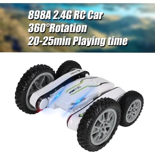 New Arrival 898A RC Stunt Car Flower Stunt Car Twisting Torsion Arm 180 Degree Double-Side Tumbling LED Lights Dancing