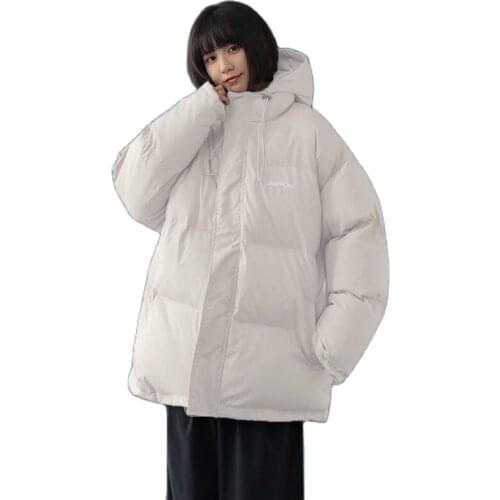 Parkas Women Winter Thickening Popular Pure Oversized Pockets Loose Mujer Newly BF All-match Clothes Lady Coats Short Style