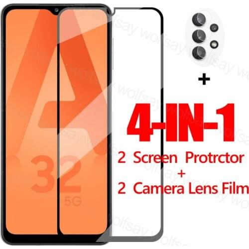 Full Glue Glass For Samsung Galaxy A32 Screen Protector For Samsung A32 A42 A52 A72 A12 A02S S21 Tempered Glass For Samsung A32
