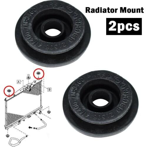 2Pcs For Nissan X-Trail T30 T31 T32 Rubber Radiator Mount Bushing 21506-4M400
