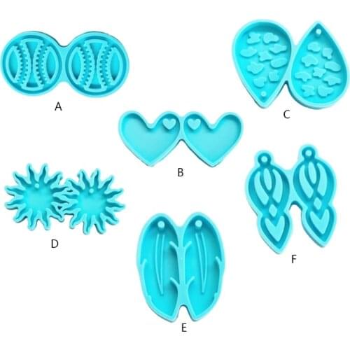 Earrings Epoxy Resin Mold Keychain Pendant Silicone Mould DIY Crafts Jewelry Casting Tools