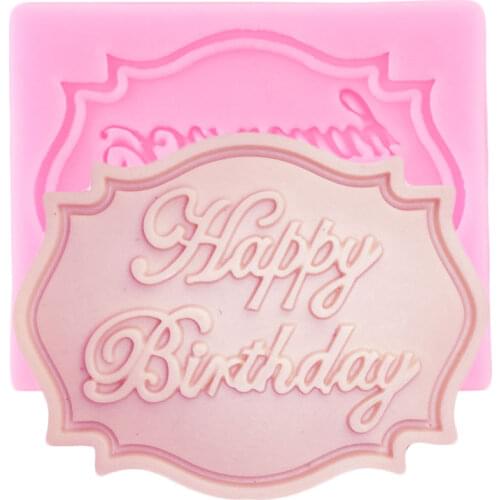 Happy Birthday Letter Silicone Mold DIY Party Cupcake Baking Fondant Cake Decorating Tools Chocolate Candy Resin Clay Moulds