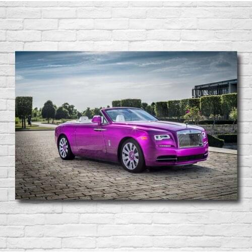 Modern Painting Rolls-Royce Dawn In Fuxia Supercar Posters and Prints Canvas Wall Art Decorative Picture Home Decor