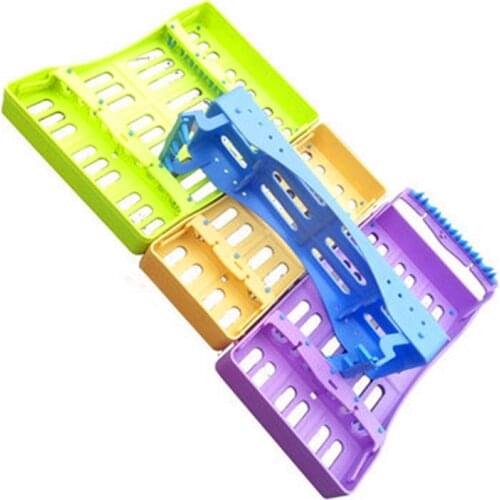 Dental Sterilization Rack Plastic Surgical Sterilization Box Dental Autoclave Cassette File Burs Disinfection Holder Dental Tool