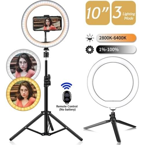 6/10 inch LED Ring Light Selfie Photography Fill Lamp With 8/50cm Tripod & Remote control For TikTok Youtube Video cosmetic Live