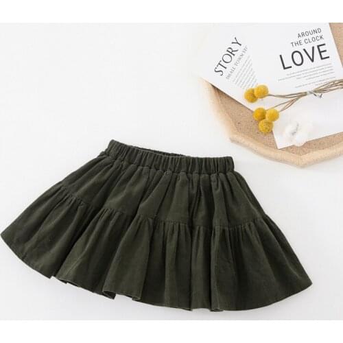 Girls skirt 2021 spring and autumn baby corduroy skirt