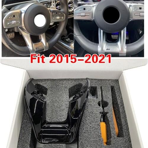 Interior Bottom Steering Wheel Cover For Mercedes Benz A B C E G CLS class 2015-2021 AMG W205 W213 W177 W247 W464 W257 CLA C118
