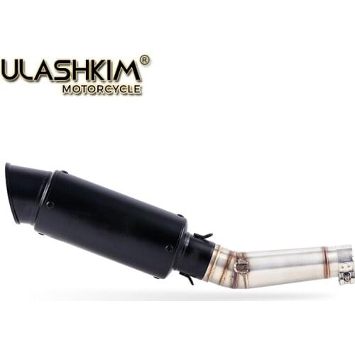 Motorcycle Exhaust Muffler Pipe Link Pipe Carbon Fiber Exhaust Slip on Escape FOR HONDA NC700 NC750 NC750X 2012-2017