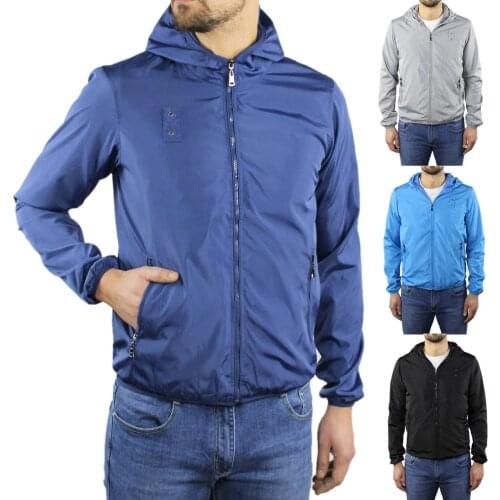 Vest mens waterproof half season Blue Black light blue gray jacket hooded Slim Fit Anti-rain