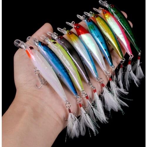 1pcs 9cm 8g Shallow Diving Minnow Lure Artificial Wobbler Hard Bait Bass Pike Trout Perch Crankbait Fishing Tackle