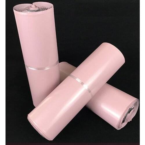 100Pcs Light Pink Shipping Bags Mailer Self-Seal Adhesive Courier Storage Bags Waterproof Plastic Mailing Bags Thicken Post Bags