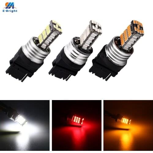 2PCS 3156 T25 P27W LED Canbus 3456 Error Free Car Turn Signal Tail Rear Lights 12V 4014 White Amber Red Automotive Reverse Led