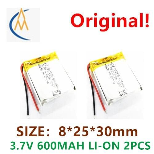 2PCS 803030 853030 3.7V 700mah 903030 polymer battery speaker for bicycle tail lamp toy LED equipment
