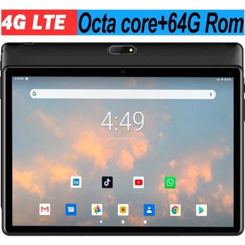 2021 Google Play Rear 8.0 MP Dual Sim 4G LTE 5G wifi 10 inch Tablet PC 8 Cores 1920*1200 IPS HD Android 9.0 Pie Dual Cameras Pad