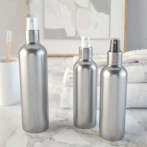 300x 30/50/100/120/150/250ml Aluminium Spray Refillable Bottle Empty Bottles Travel Pump Cosmetic Pack Empty Atomizer Packaging
