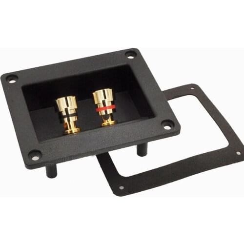 4pcs 201C Two Speaker Junction Box Audio Cable Connector Speaker Line Adapter Wiring Board Terminal Banana Socket Copper